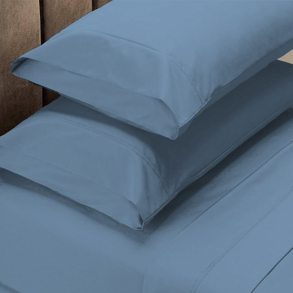 Royal Comfort 1500TC Cotton Rich Fitted 4 PC sheet Sets Double-Indigo Bed Sheet Fast shipping On sale