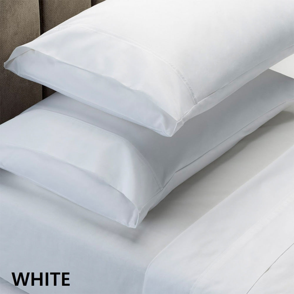 Royal Comfort 1500TC Cotton Rich Fitted 4 PC sheet Sets Double-White Bed Sheet Fast shipping On sale