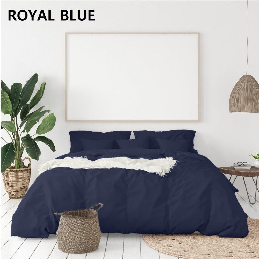 Royal Comfort - Balmain 1000TC Bamboo cotton Quilt Cover Sets (King) - Blue Fast shipping On sale