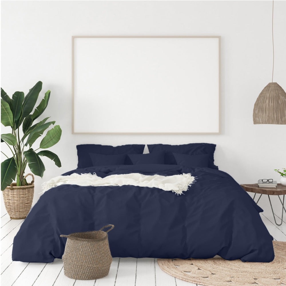 Royal Comfort - Balmain 1000TC Bamboo cotton Quilt Cover Sets (King) - Blue Fast shipping On sale