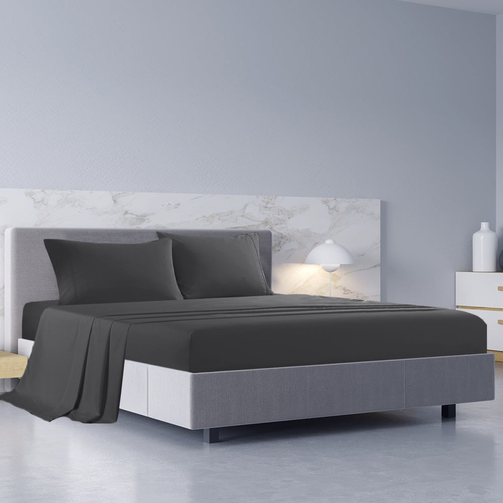 Royal Comfort - Balmain 1000TC Bamboo cotton Sheet Sets (King) - Pewter Bed Fast shipping On sale