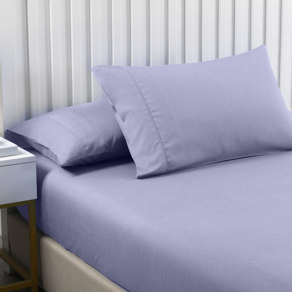 Royal Comfort Bamboo Cooling 2000TC 3-Piece Combo Set - Double -Lilac Grey Bed Sheet Fast shipping On sale