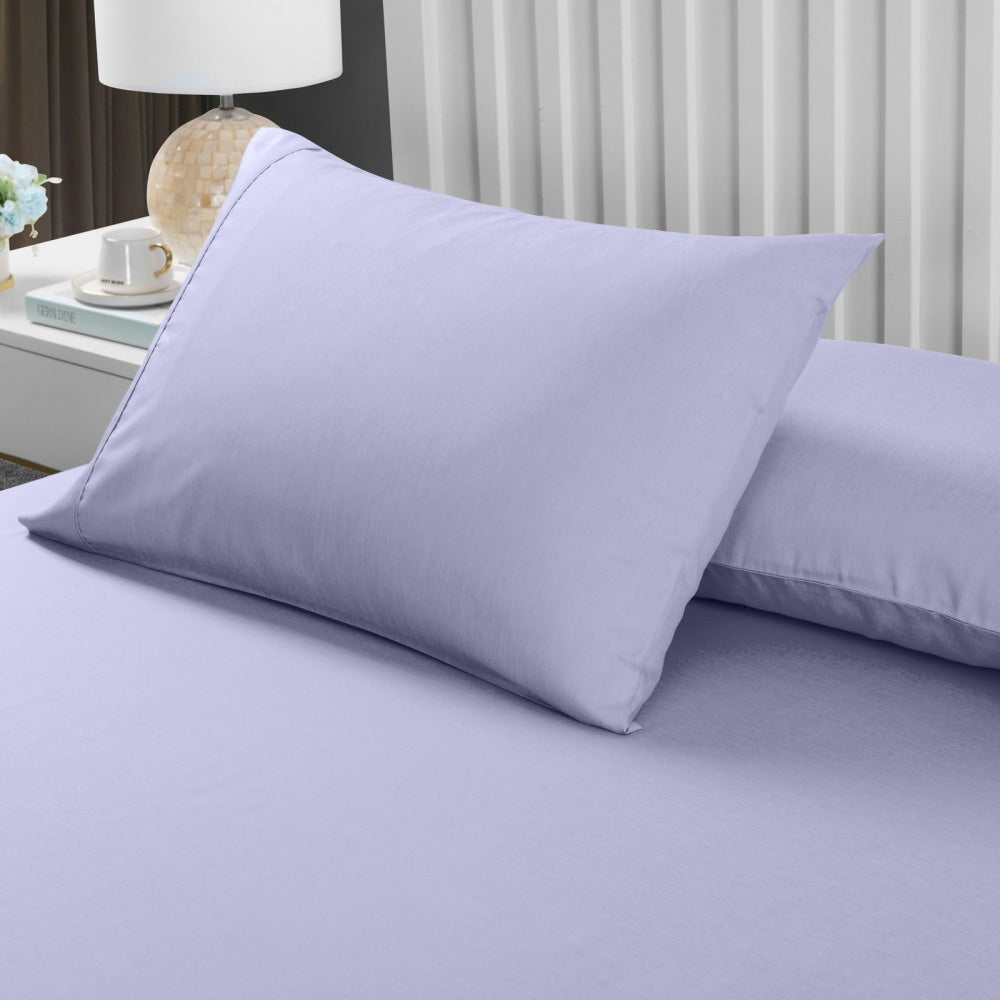Royal Comfort Bamboo Cooling 2000TC 3-Piece Combo Set - Double -Lilac Grey Bed Sheet Fast shipping On sale