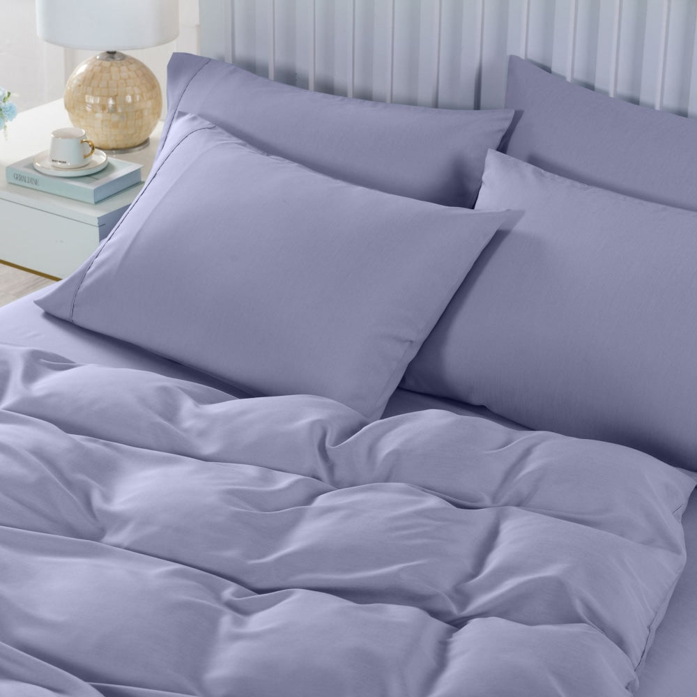 Royal Comfort Bamboo Cooling 2000TC 6-Piece Combo Set -Double-Lilac Grey Bed Sheet Fast shipping On sale