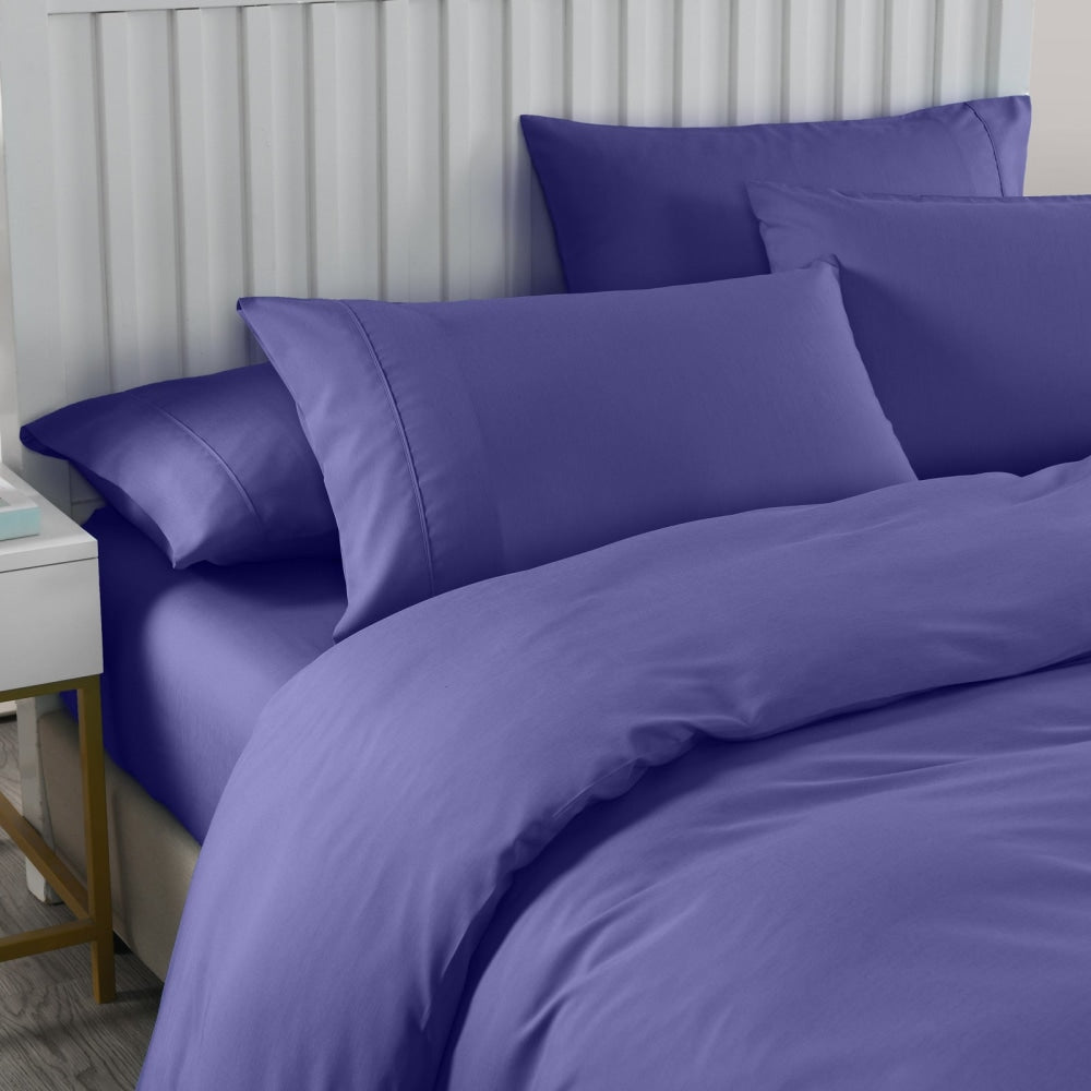 Royal Comfort Bamboo Cooling 2000TC Quilt Cover Set - Double-Royal Blue Fast shipping On sale