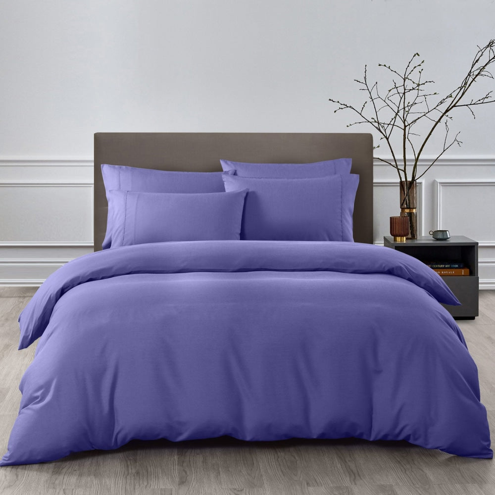 Royal Comfort Bamboo Cooling 2000TC Quilt Cover Set - Double-Royal Blue Fast shipping On sale