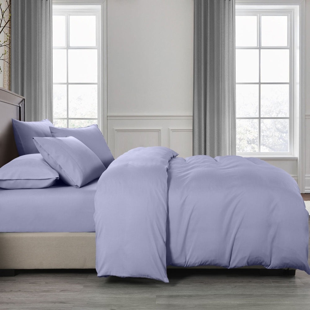 Royal Comfort Bamboo Cooling 2000TC Quilt Cover Set - Double-Lilac Grey Fast shipping On sale
