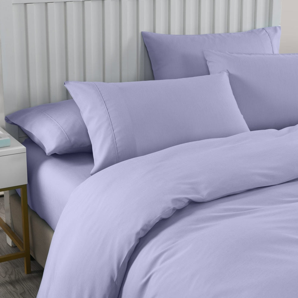 Royal Comfort Bamboo Cooling 2000TC Quilt Cover Set - Double-Lilac Grey Fast shipping On sale