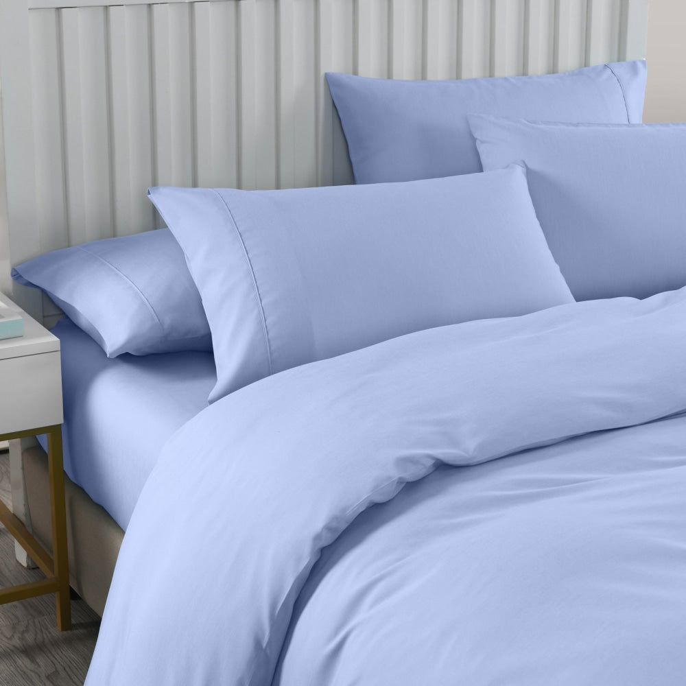 Royal Comfort Bamboo Cooling 2000TC Quilt Cover Set - King-Light Blue Fast shipping On sale