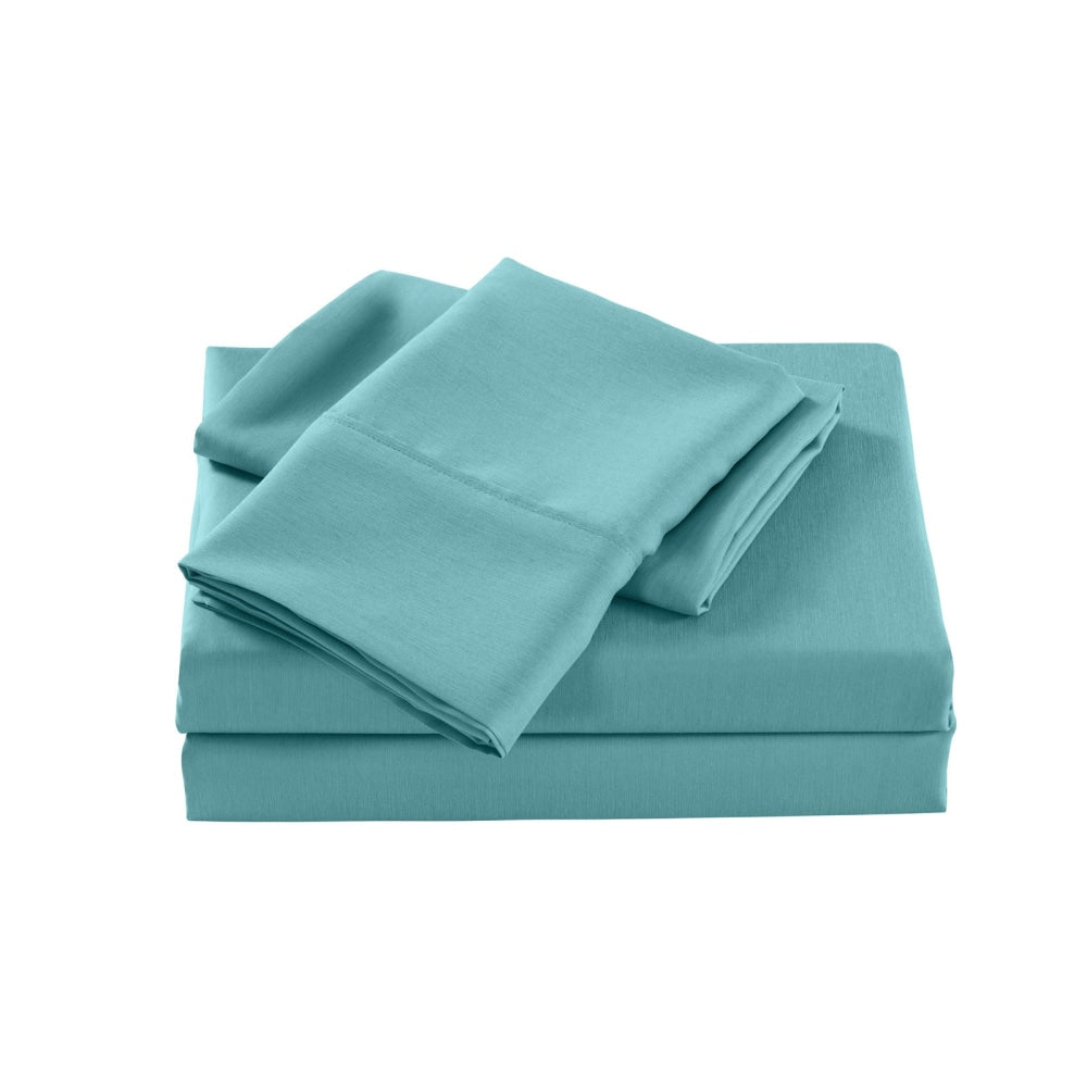 Royal Comfort Bamboo Cooling 2000TC Sheet Set - Double-Aqua Bed Fast shipping On sale