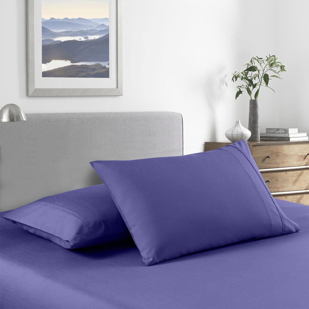 Royal Comfort Bamboo Cooling 2000TC Sheet Set - Double-Royal Blue Bed Fast shipping On sale