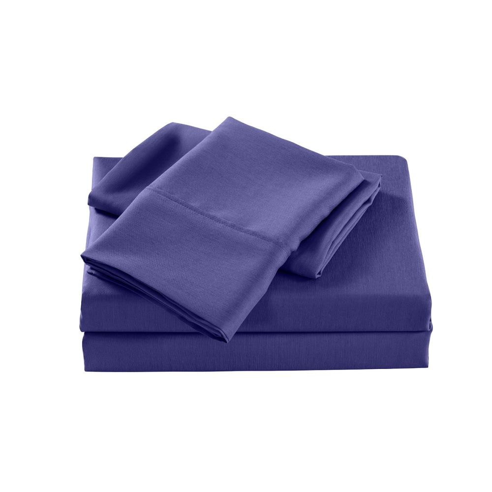 Royal Comfort Bamboo Cooling 2000TC Sheet Set - Double-Royal Blue Bed Fast shipping On sale