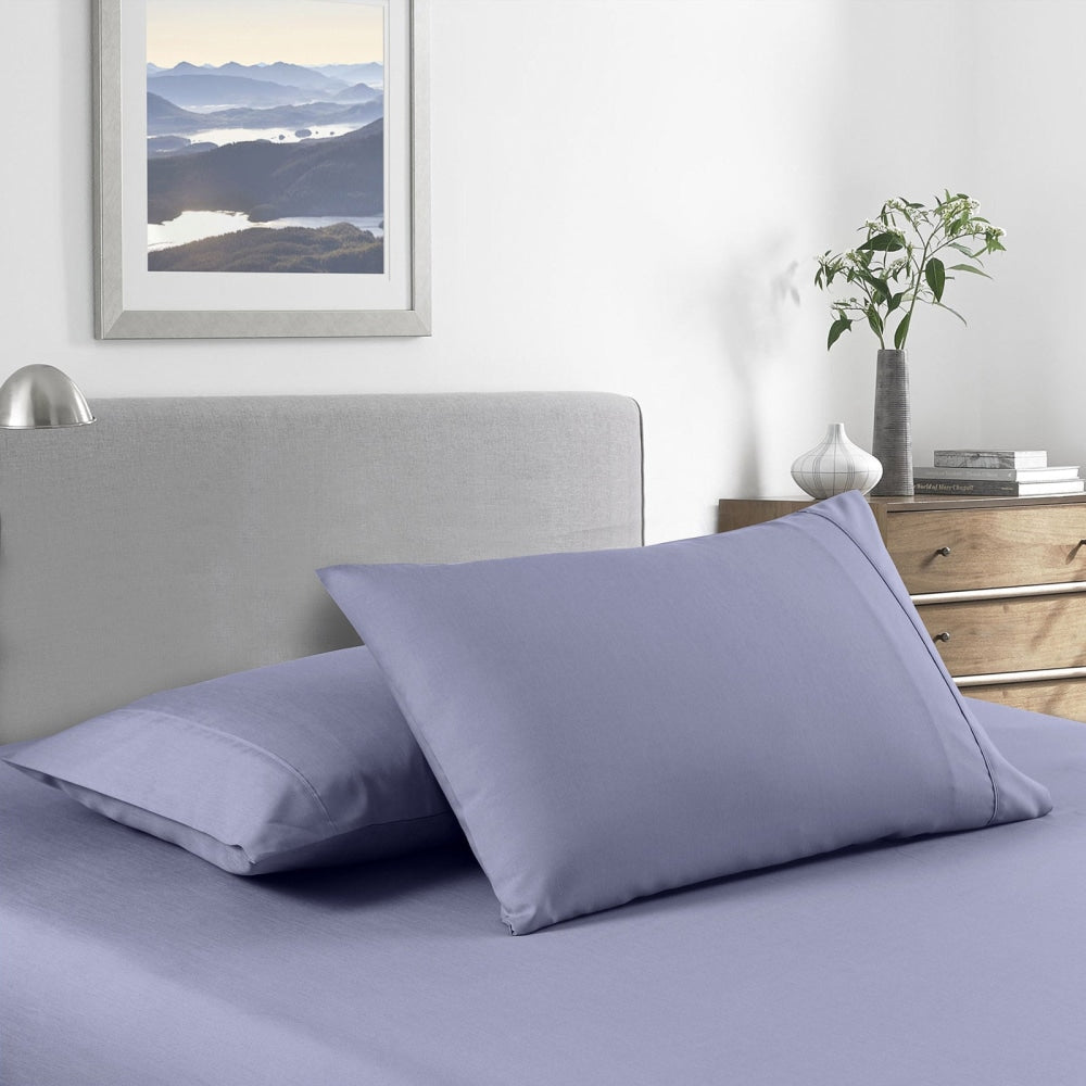 Royal Comfort Bamboo Cooling 2000TC Sheet Set - Double-Lilac Grey Bed Fast shipping On sale