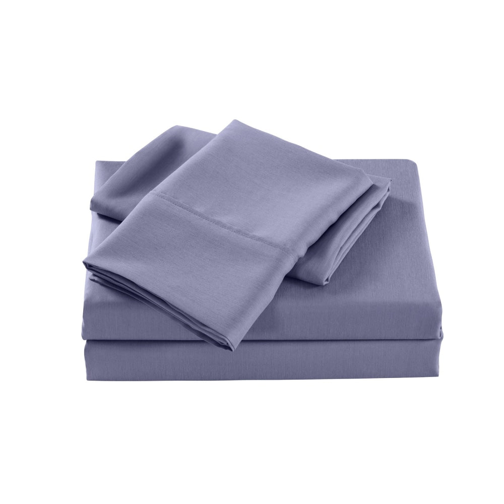 Royal Comfort Bamboo Cooling 2000TC Sheet Set - Double-Lilac Grey Bed Fast shipping On sale