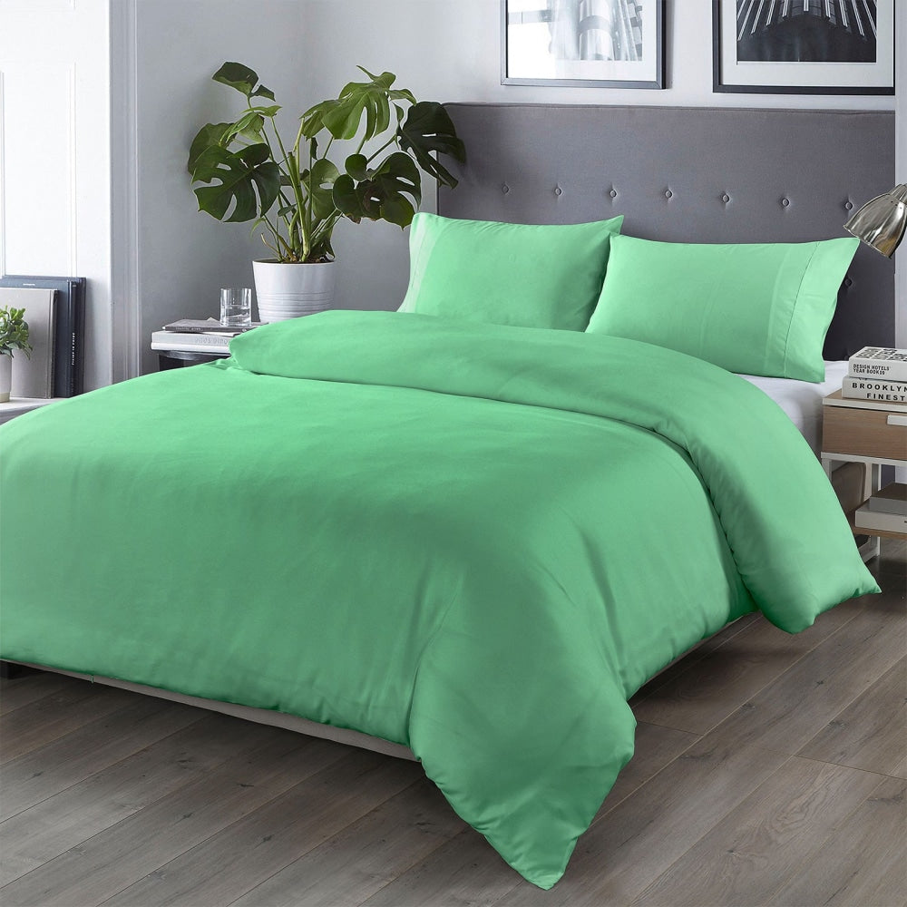 Royal Comfort Blended Bamboo Quilt Cover Set - King - Green Mist Fast shipping On sale