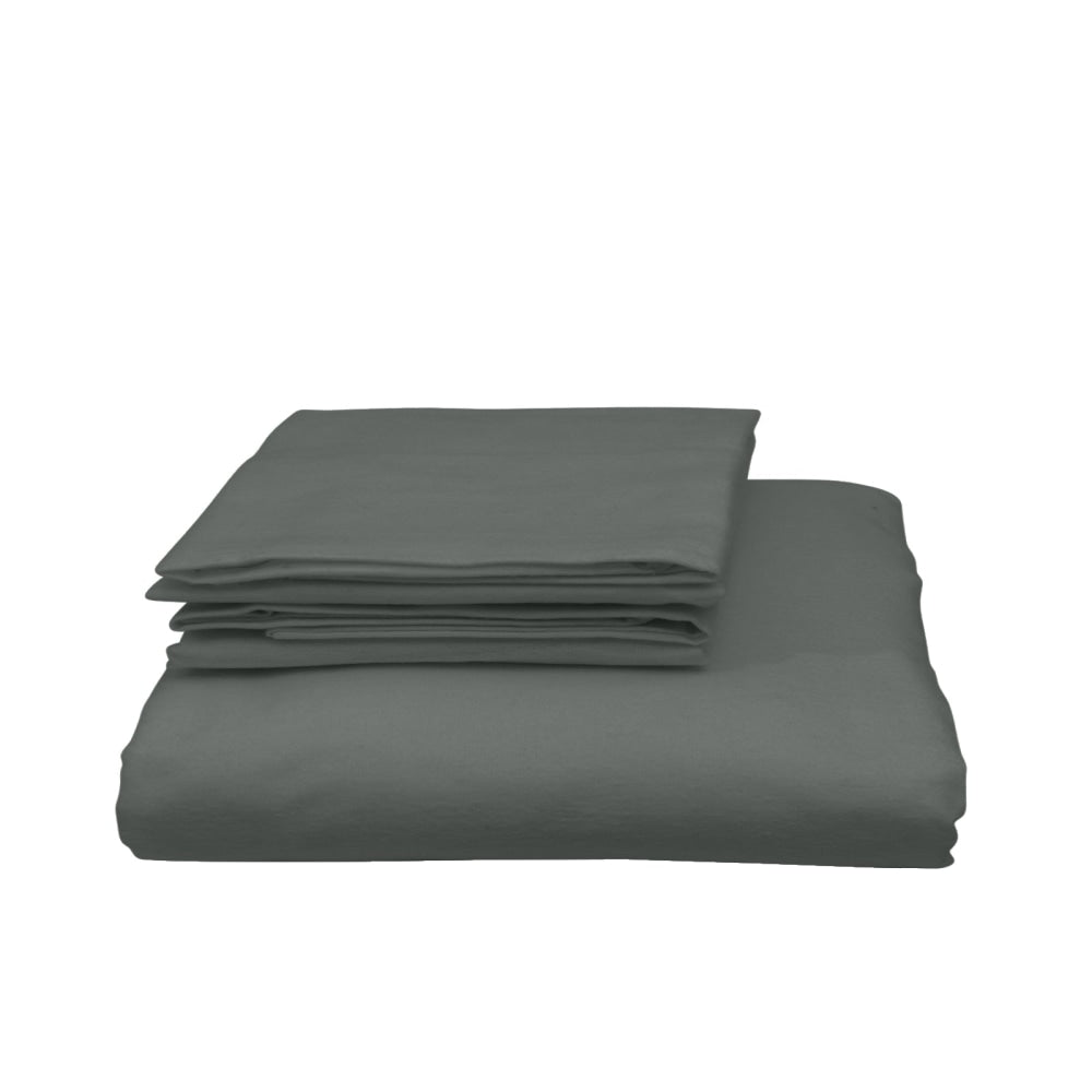 Royal Comfort Blended Bamboo Quilt Cover Sets - Charcoal - King Fast shipping On sale