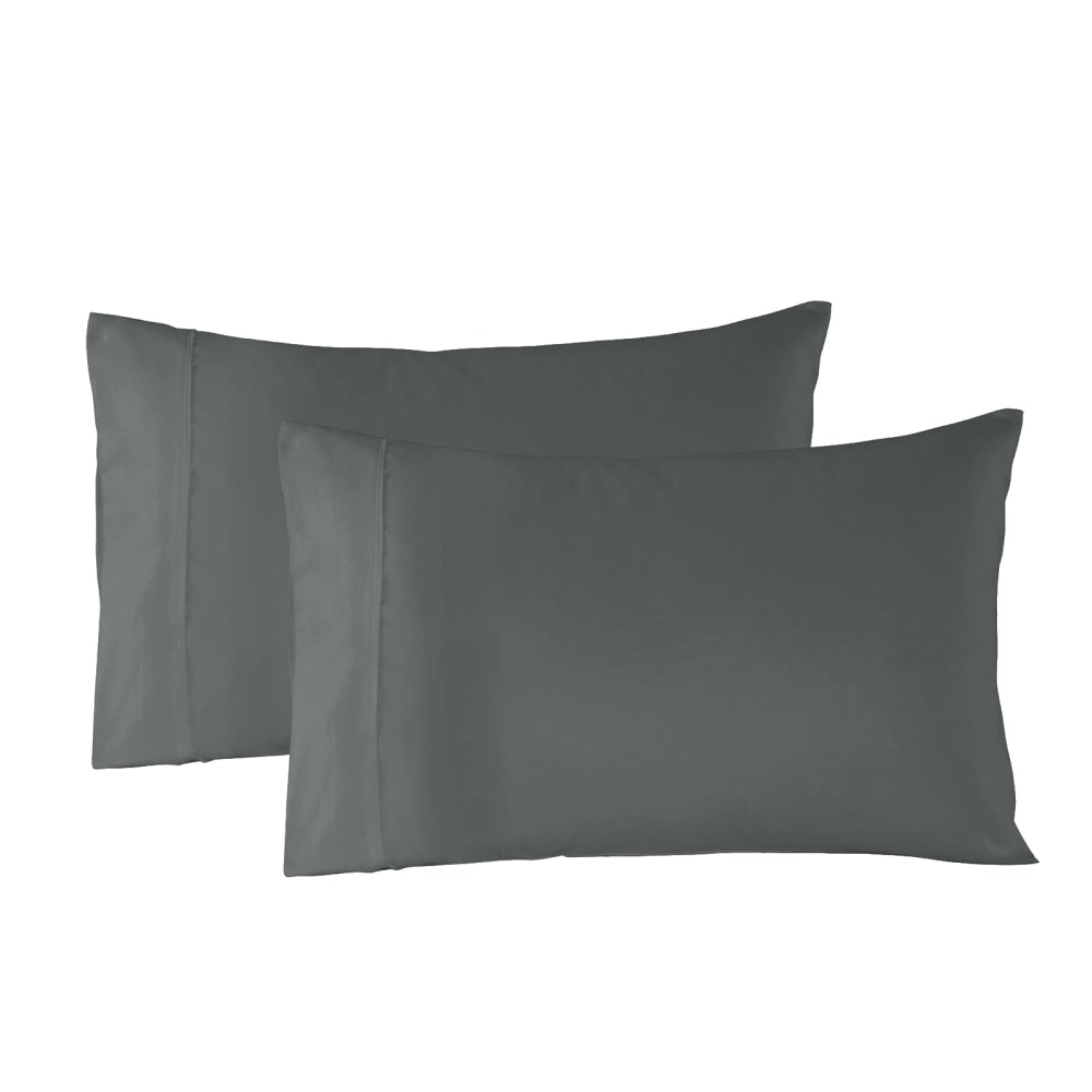 Royal Comfort Blended Bamboo Quilt Cover Sets - Charcoal - Queen Fast shipping On sale