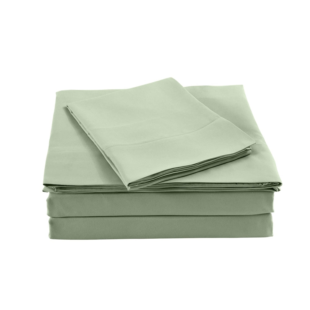 Royal Comfort Blended Bamboo Sheet Set Sage Green - Queen Bed Fast shipping On sale