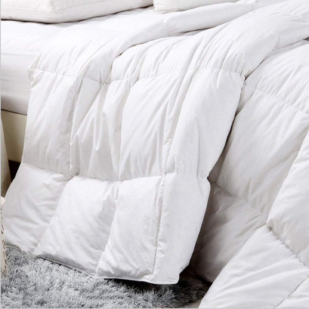 Royal Comfort Duck Feather And Down Quilt Size: 95% 5% 500GSM White Cotton - King Single Fast shipping On sale