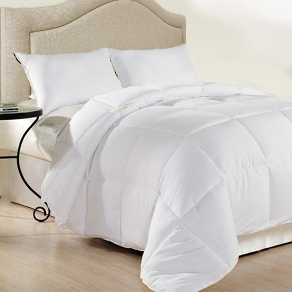 Royal Comfort Duck Feather And Down Quilt Size: 95% 5% 500GSM White Cotton - King Single Fast shipping On sale