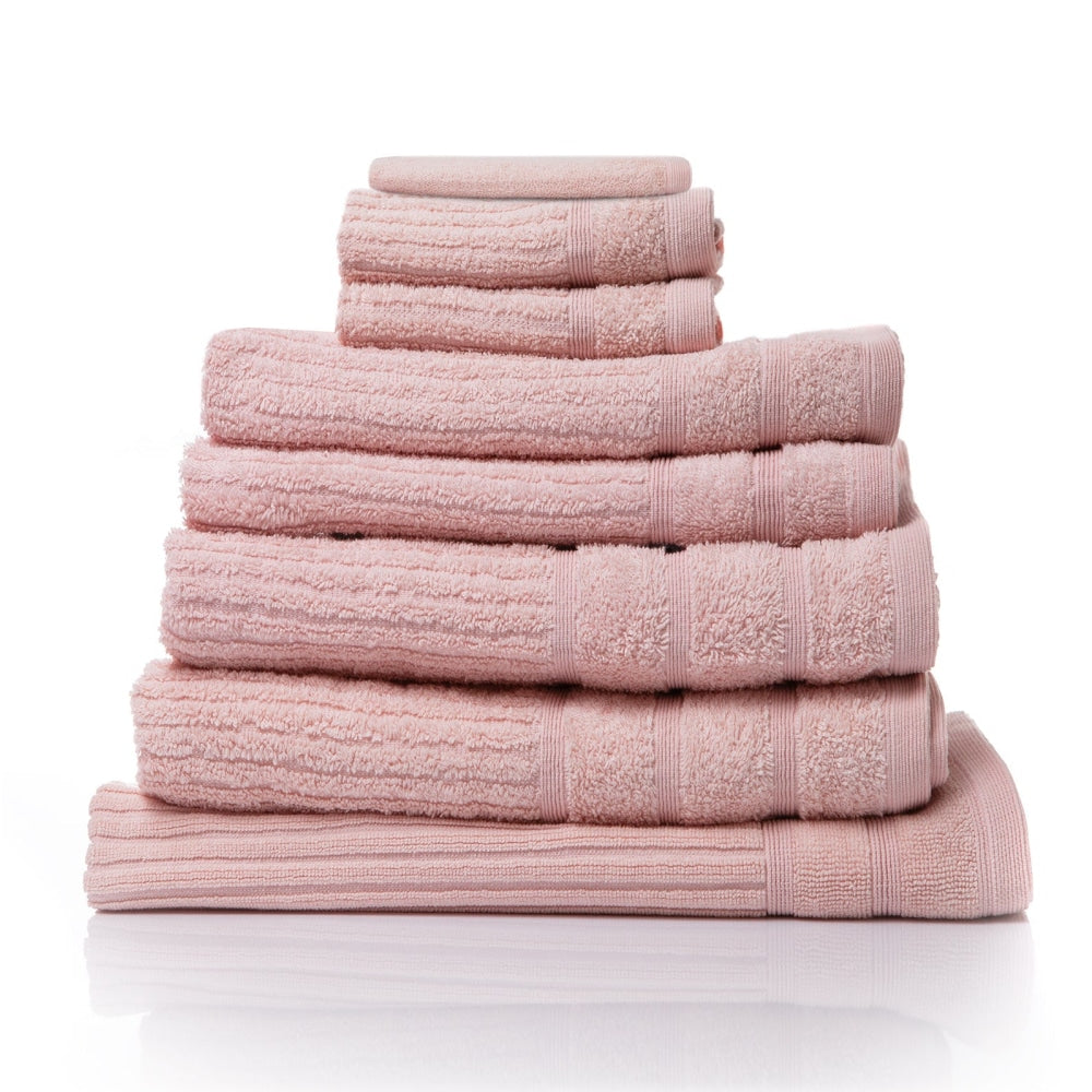 Royal Comfort Eden Egyptian Cotton 600 GSM 8 Piece Towel Pack Blush Bed Sheet Fast shipping On sale