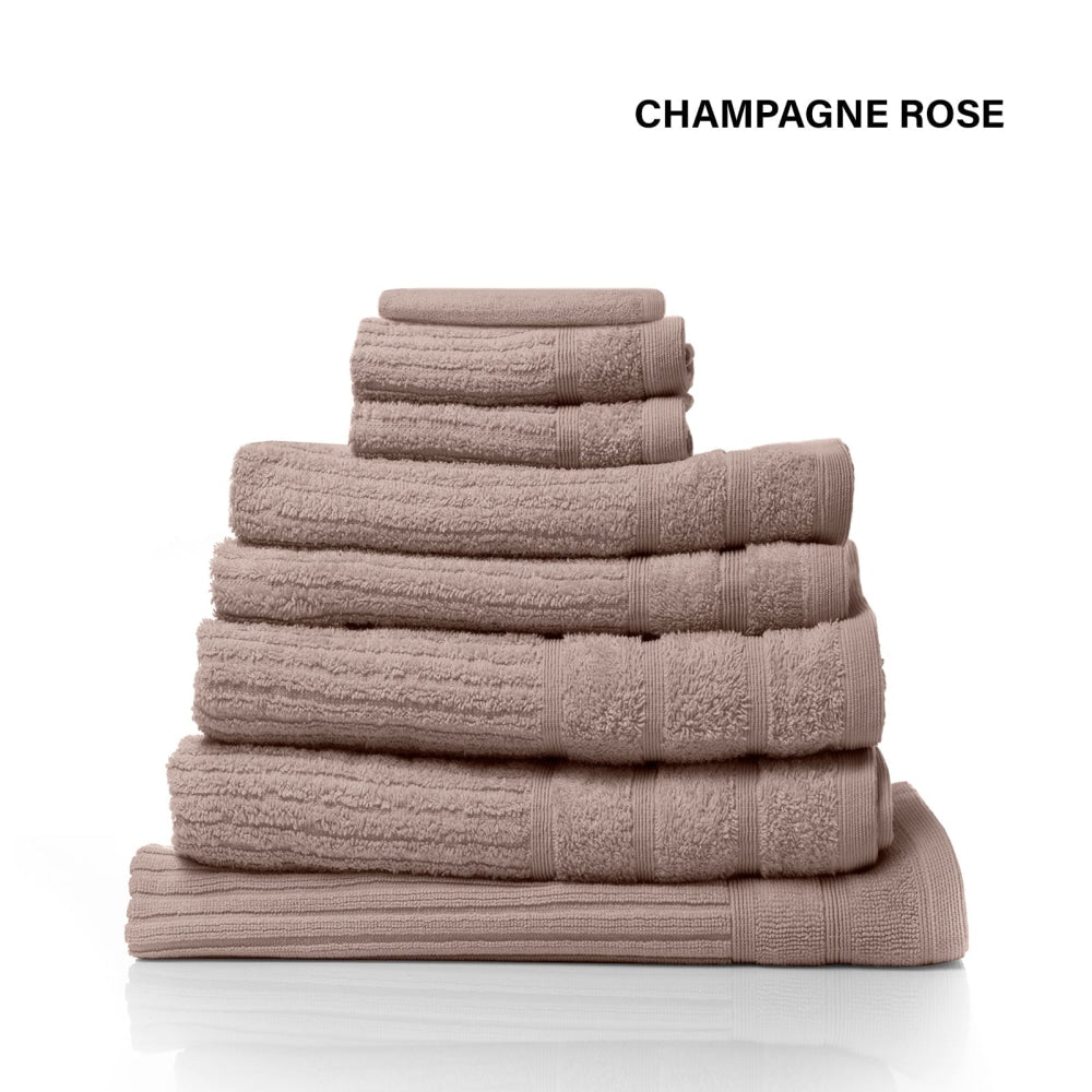Royal Comfort Eden Egyptian Cotton 600 GSM 8 Piece Towel Pack Champagne Rose Bed Sheet Fast shipping On sale