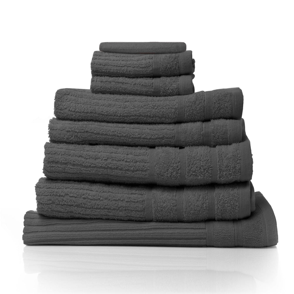 Royal Comfort Eden Egyptian Cotton 600 GSM 8 Piece Towel Pack Granite Bed Sheet Fast shipping On sale