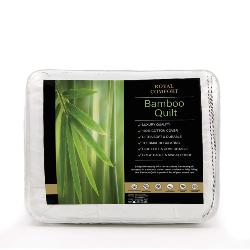 Royal Comfort Luxury Bamboo 250GSM Quilt - King Fast shipping On sale