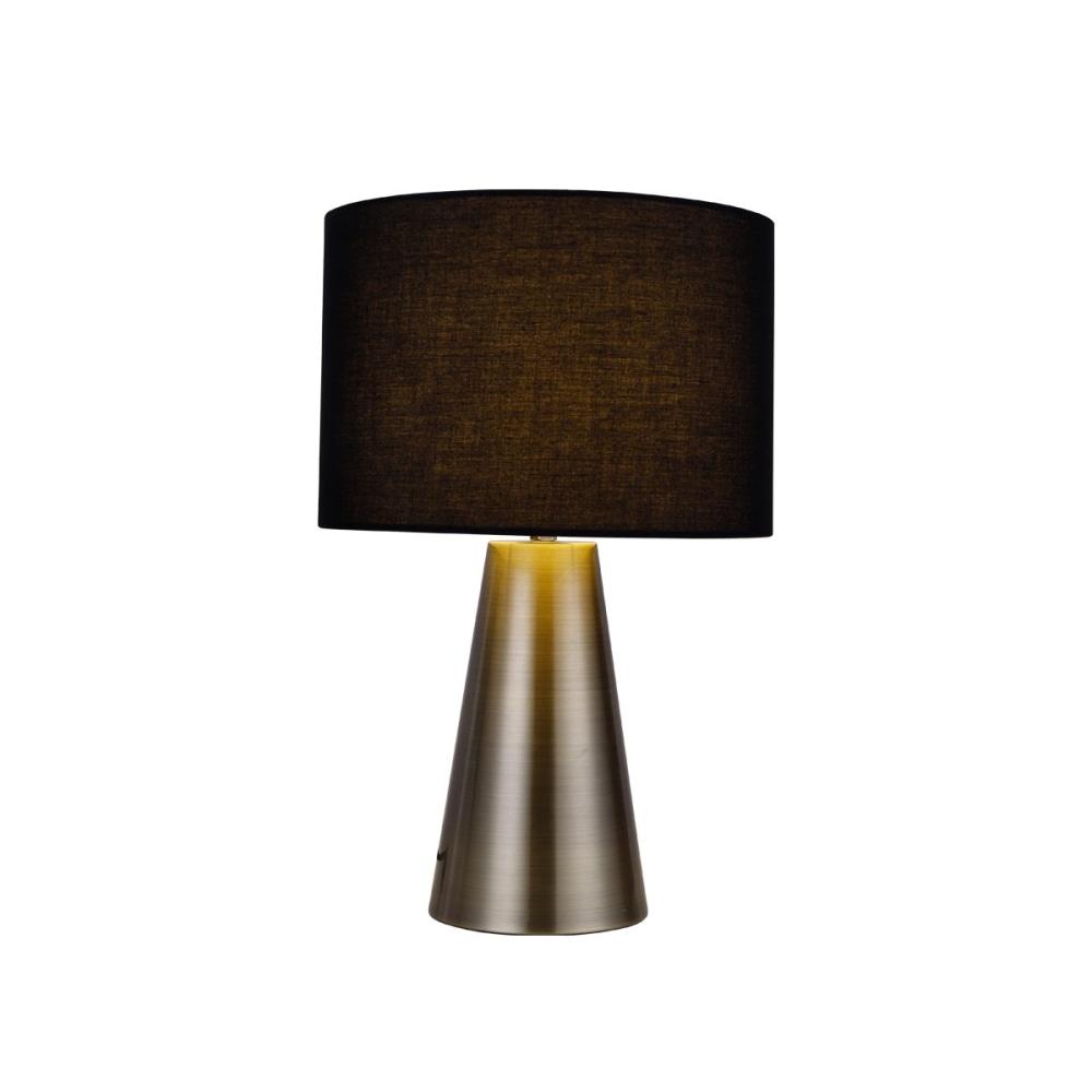 Salina Touch Modern Elegant Table Lamp Desk Light - Antique Brass & Black Fast shipping On sale