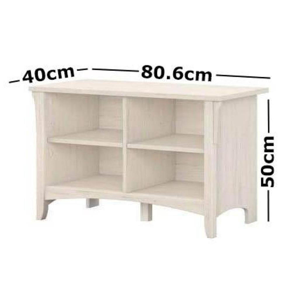 Salinas Shoe Bench Cabinet Storage - Antique White Fast shipping On sale