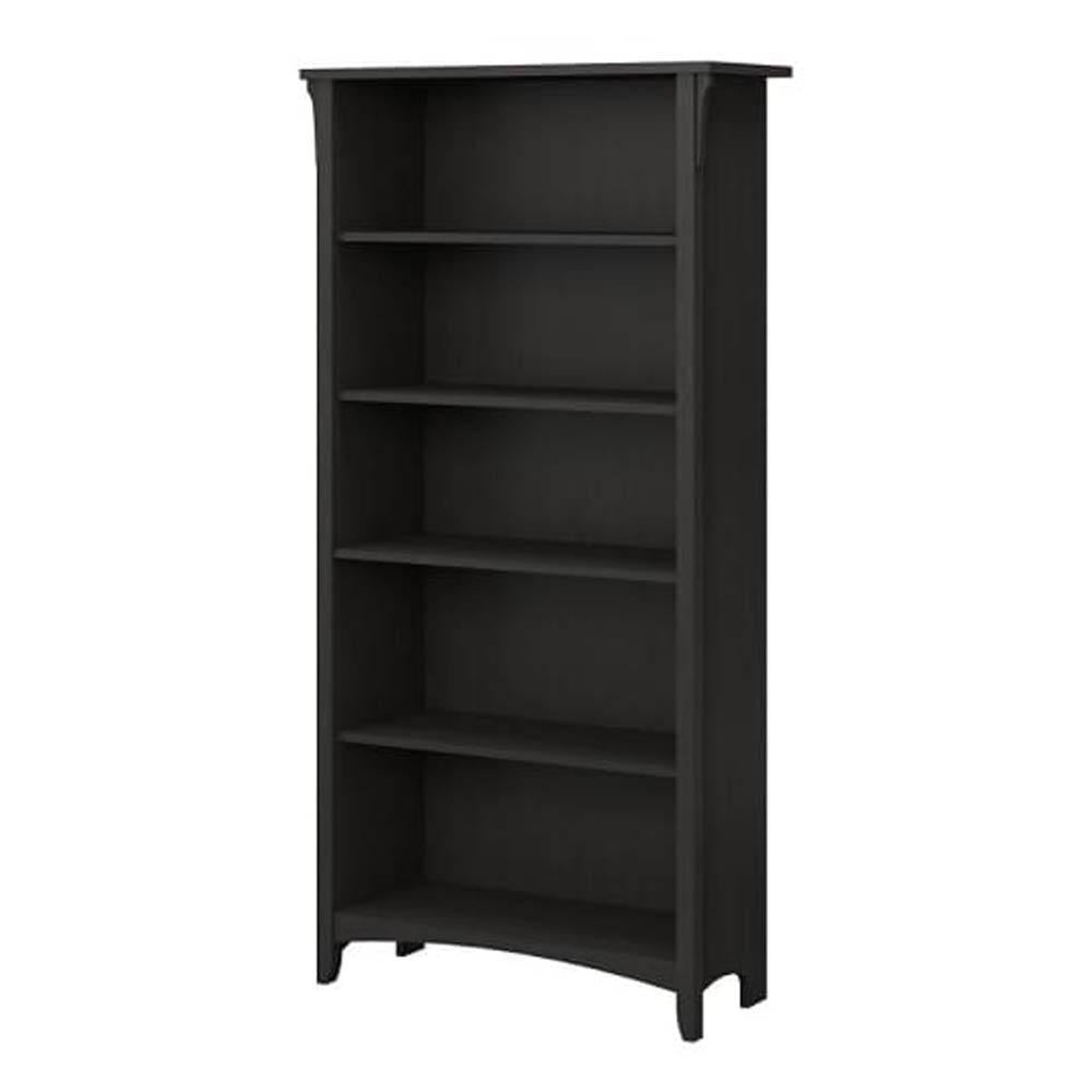 Salinas Stockton 5 Shelf Bookcase Display Storage Cabinet - Vintage Black Fast shipping On sale