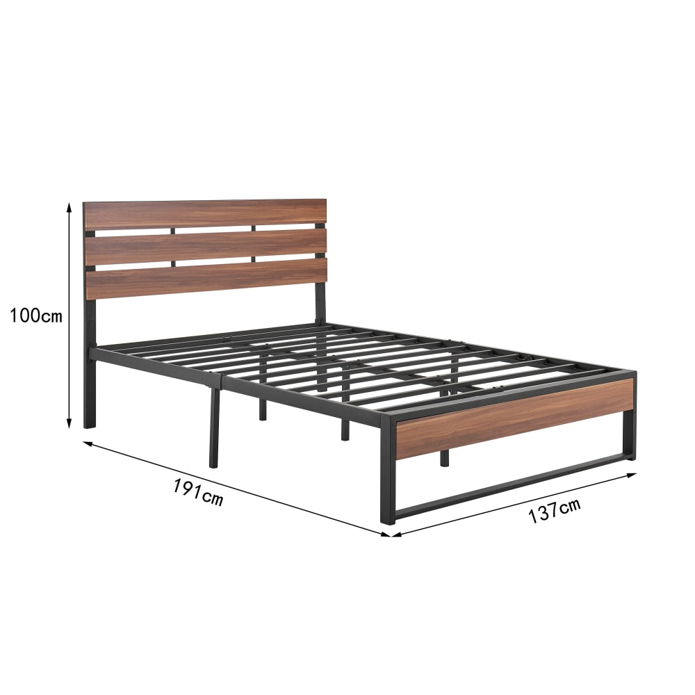 San Antonio Bed Frame - Walnut Double Fast shipping On sale