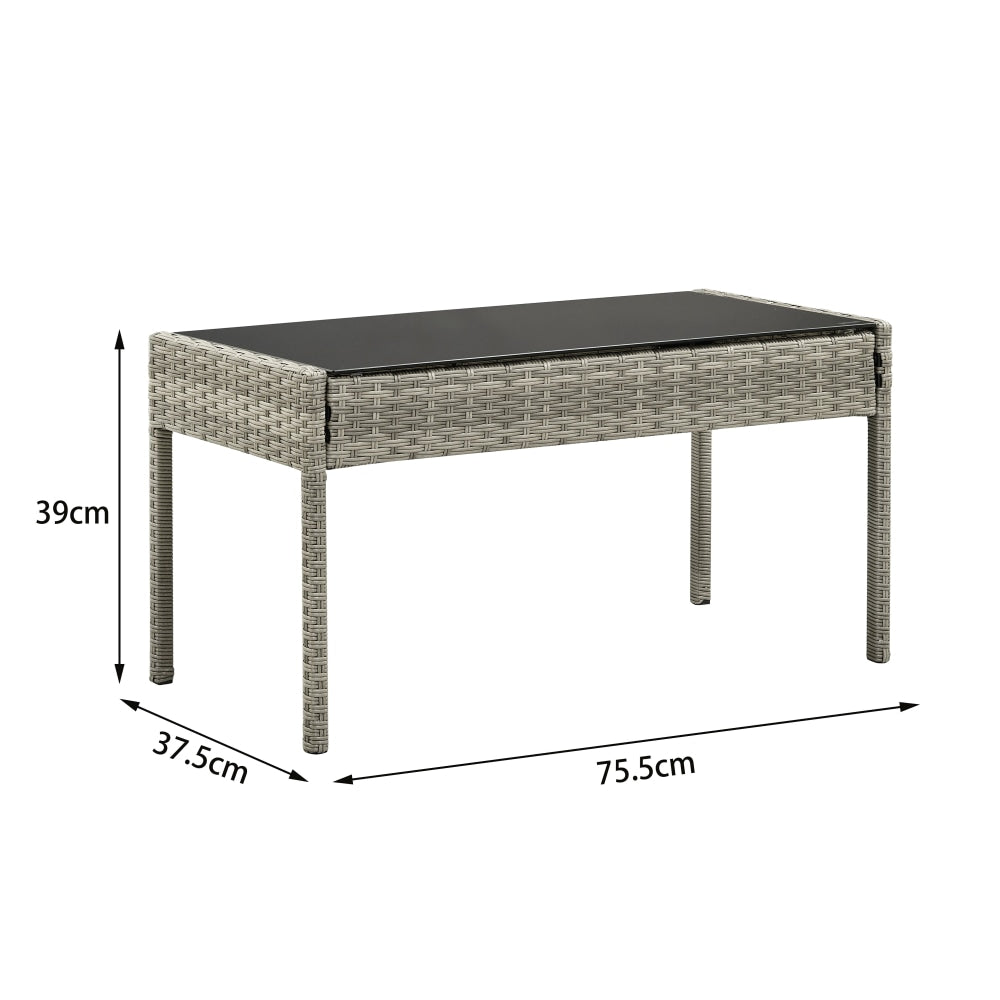 Sandgate 4 Piece Outdoor Furniture Lounge Set - Grey Sets Fast shipping On sale