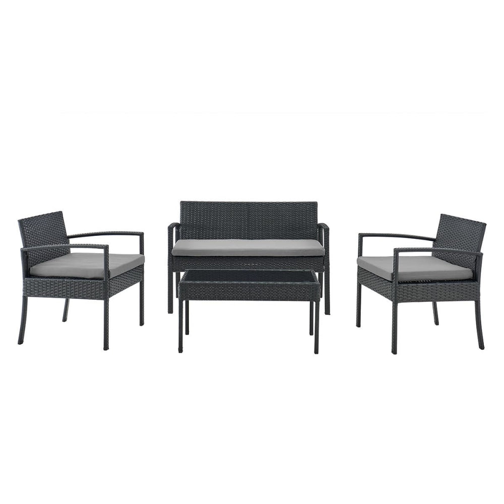 Sandgate 4 Piece Outdoor Furniture Lounge Set - Grey Sets Fast shipping On sale