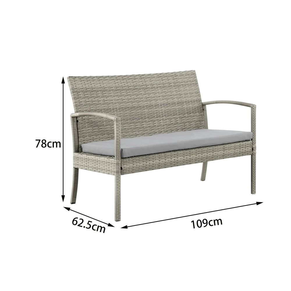 Sandgate 4 Piece Outdoor Furniture Lounge Set - Grey Sets Fast shipping On sale