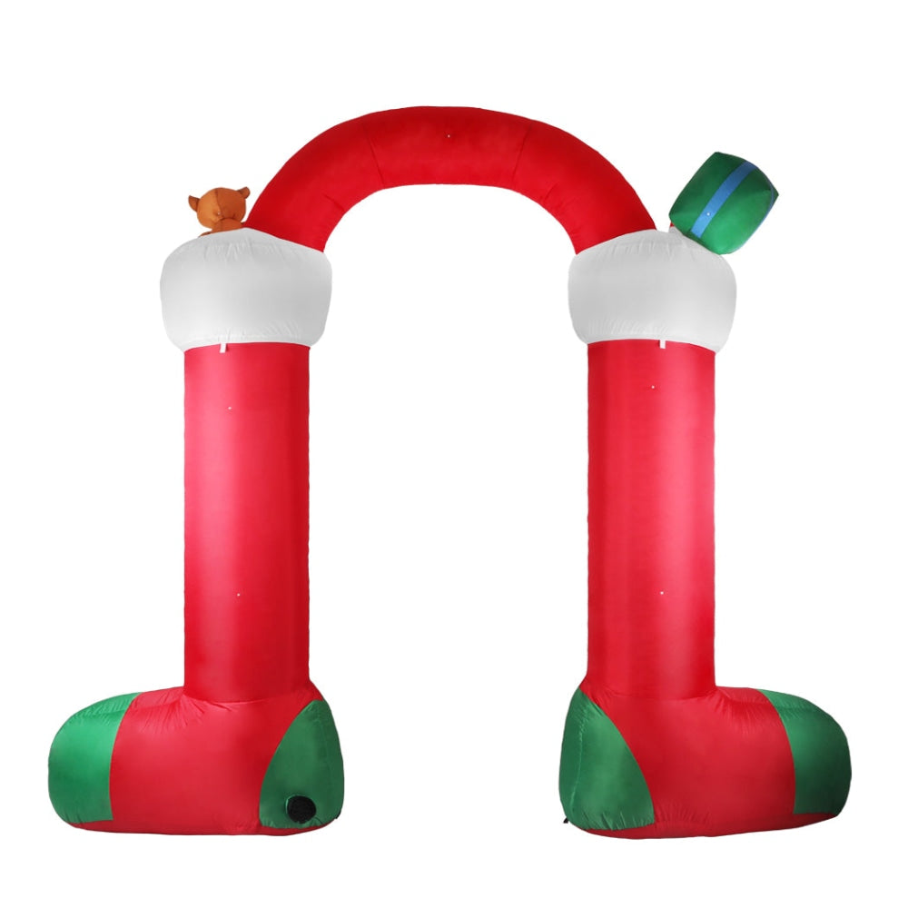 Santaco Christmas Inflatable Decor Stocking Arch 3M LED Lights Xmas Party Fast shipping On sale