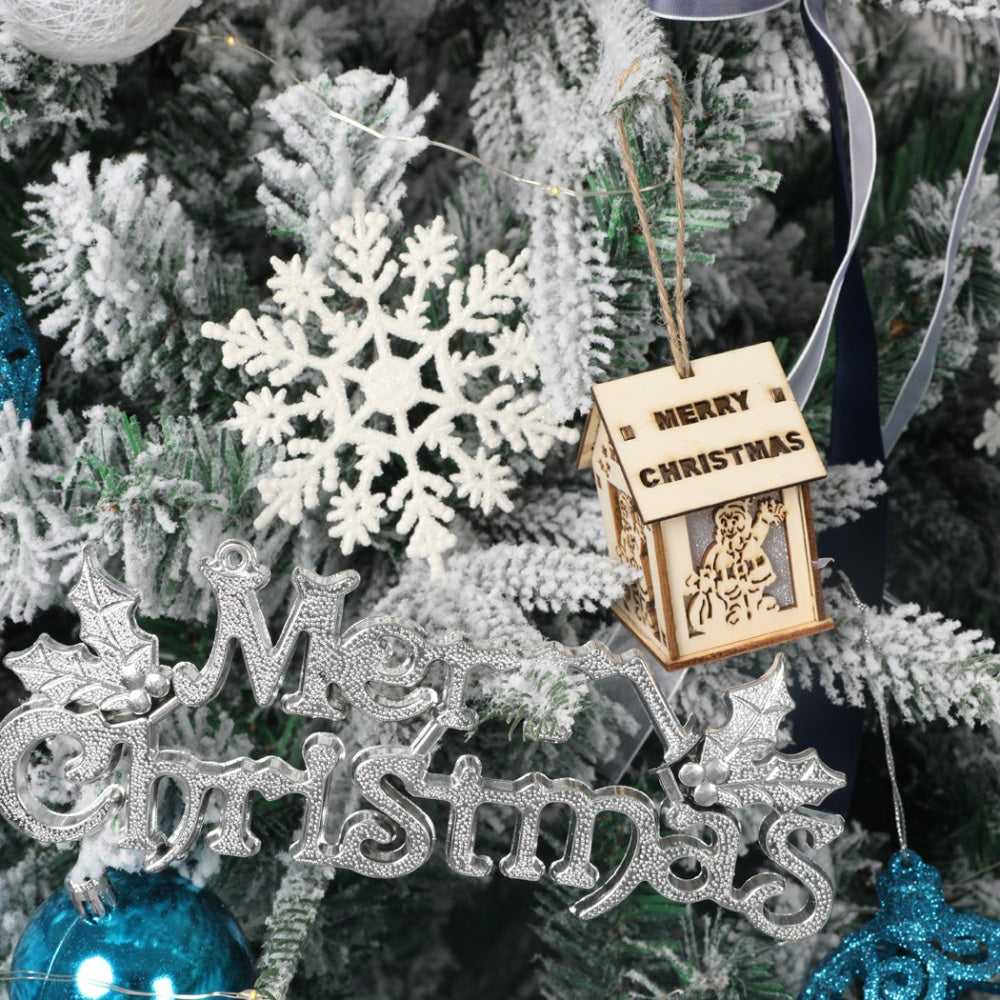 Santaco Christmas Tree 1.5M 5Ft Fairy Lights Snow Flocked Xmas Ornaments Decor Fast shipping On sale