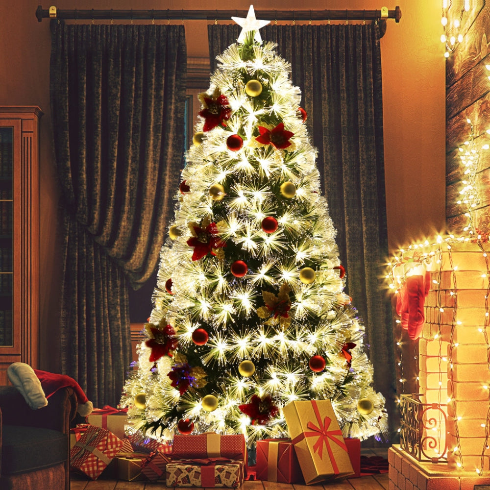 Santaco Christmas Tree 2.1M 7Ft Xmas Decorations Fibre Optic Multicolour Lights Fast shipping On sale