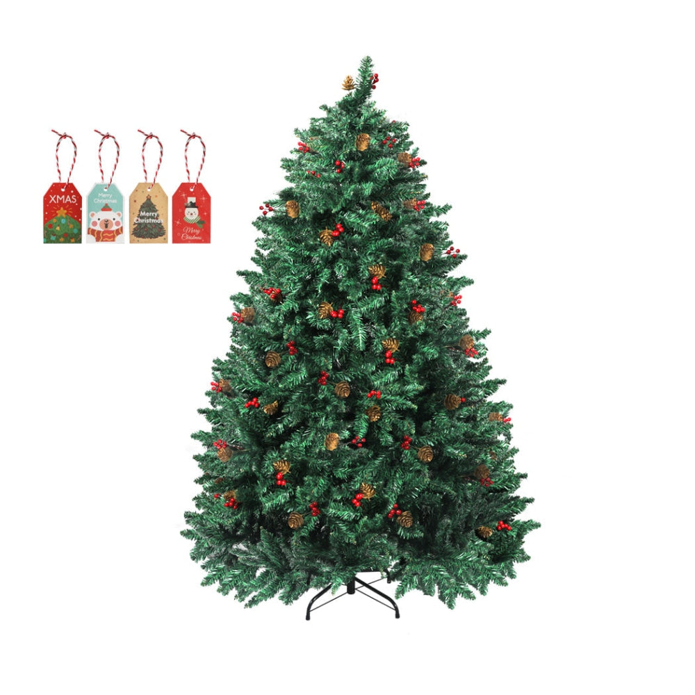 Santaco Christmas Tree 2.4M 8Ft Pinecone Decorated Xmas Home Garden Decorations Fast shipping On sale