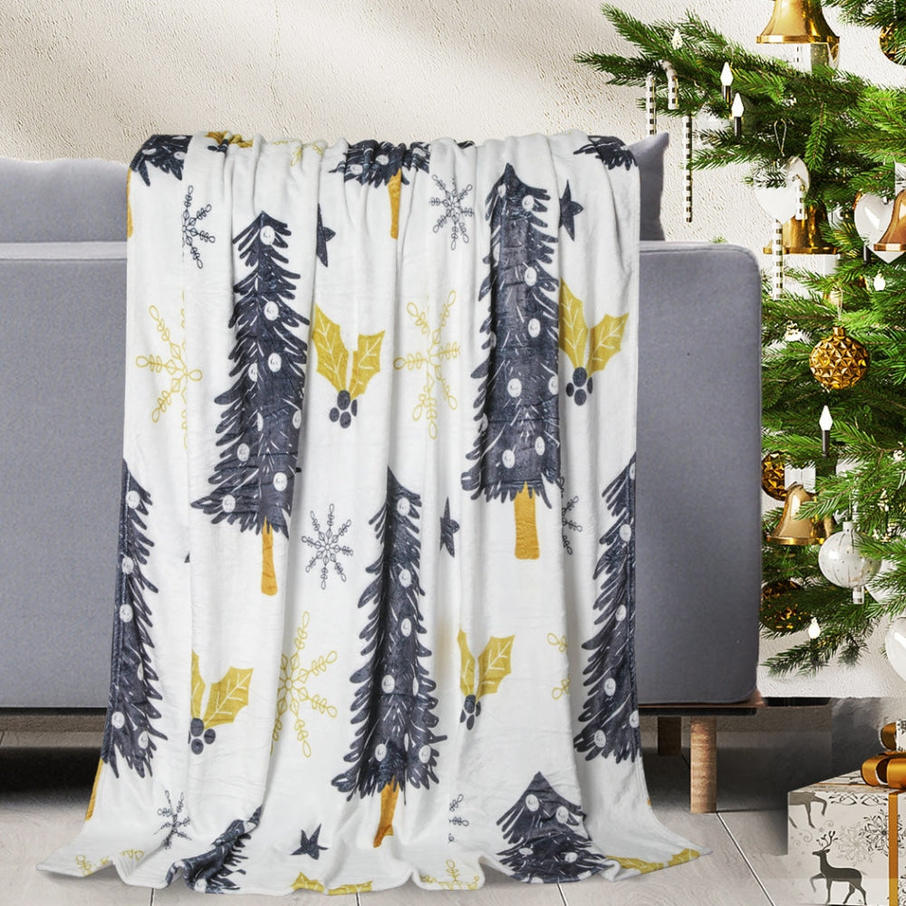Santaco Throw Blanket Xmas Flannel Double Sided Warm Fleece Decor Christmas Q Fast shipping On sale