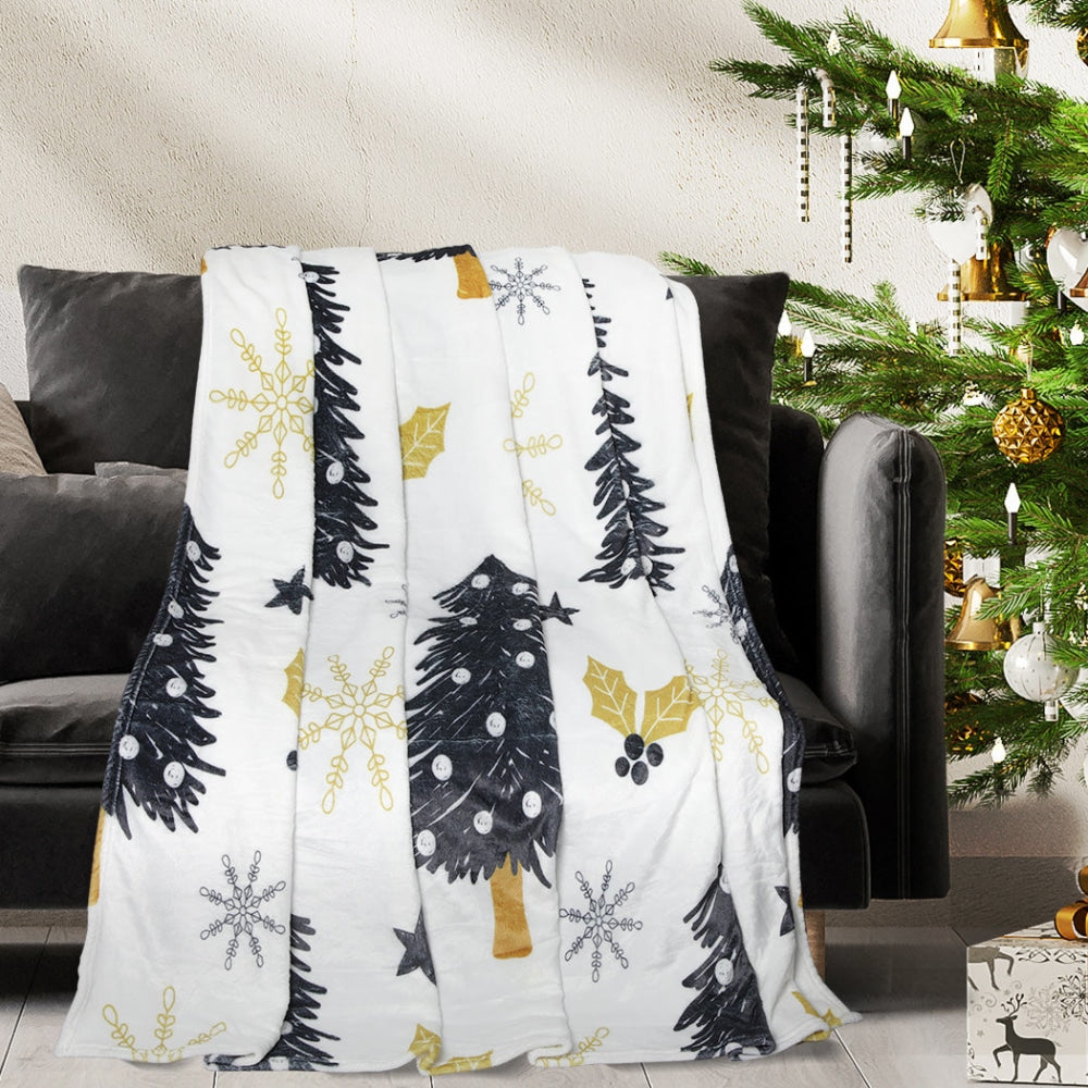 Santaco Throw Blanket Xmas Flannel Double Sided Warm Fleece Decor Christmas S Fast shipping On sale