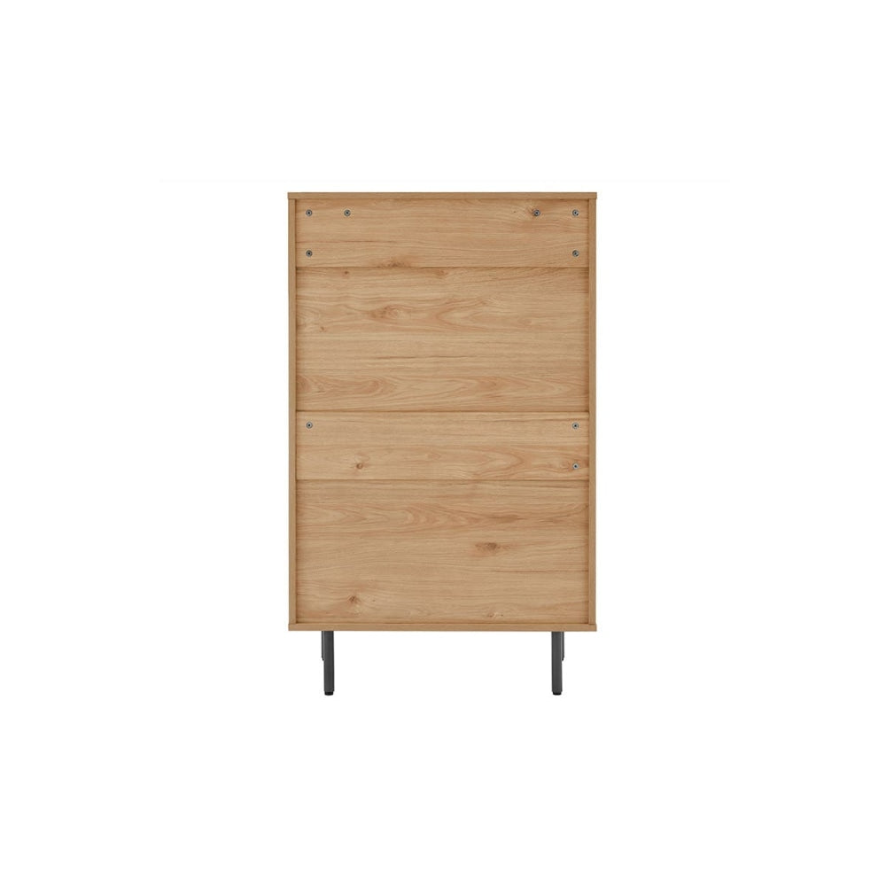 Santos Japanese Inspired Chest of-5 Drawers Tallboy Storage Cabinet - Oak Of Fast shipping On sale