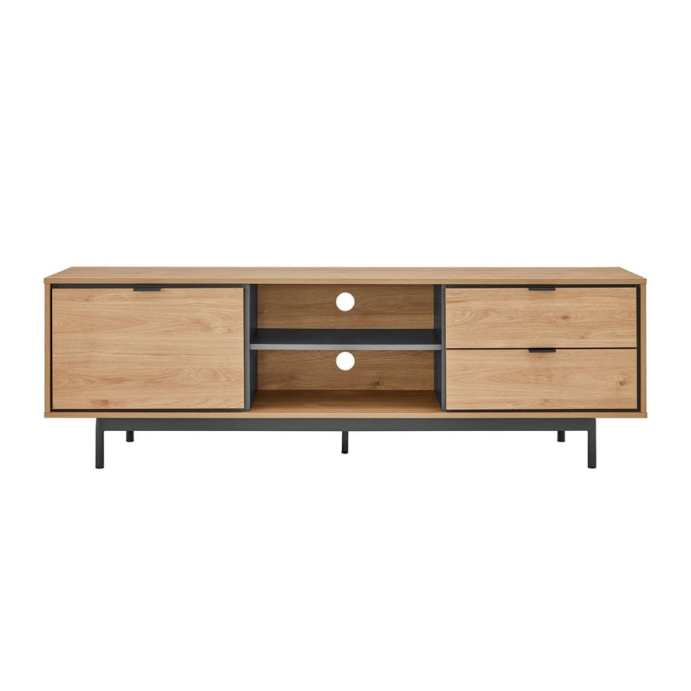 Santos Lowline Entertainment Unit TV Stand Storage Cabinet 180cm - Oak Fast shipping On sale