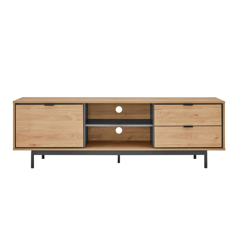 Santos Lowline Entertainment Unit TV Stand Storage Cabinet 180cm - Oak Fast shipping On sale