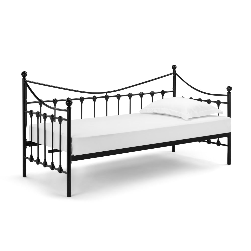 Seattle Metal Bed Frame Day Single Size - Black / Shangri-La Fast shipping On sale