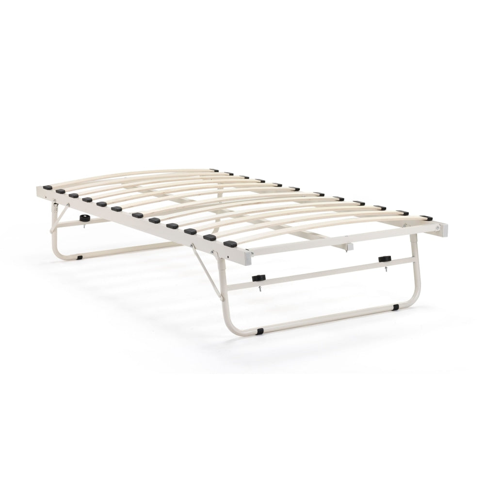 Seattle Metal Bed Frame Pull-Out Trundle Single Size - White Fast shipping On sale