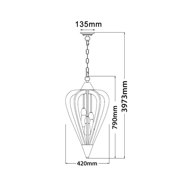 SENORITA Pendant Lamp Light Interior ESx3 Winter Moss Medium Arrow OD442mm Fast shipping On sale