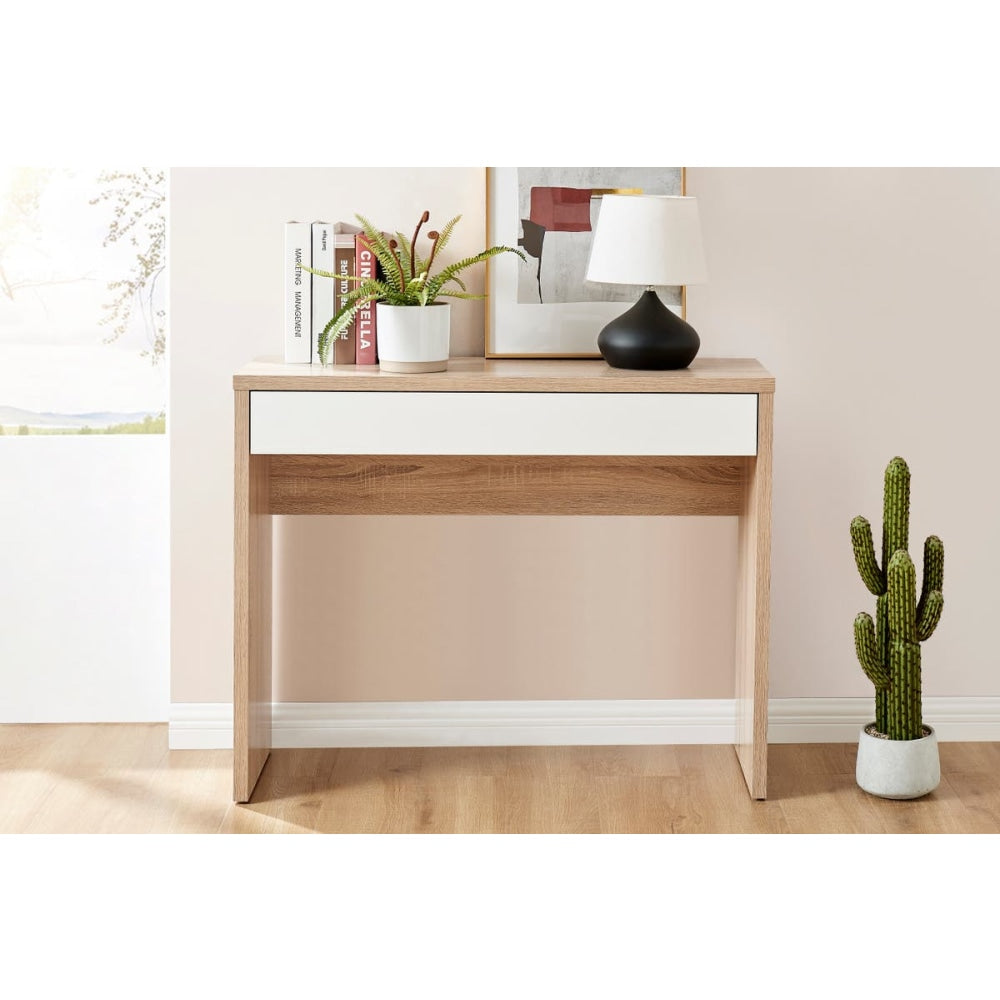 Serengeti Wooden Hallway Console Hall Table W/ 1-Drawer - Natural/White Fast shipping On sale