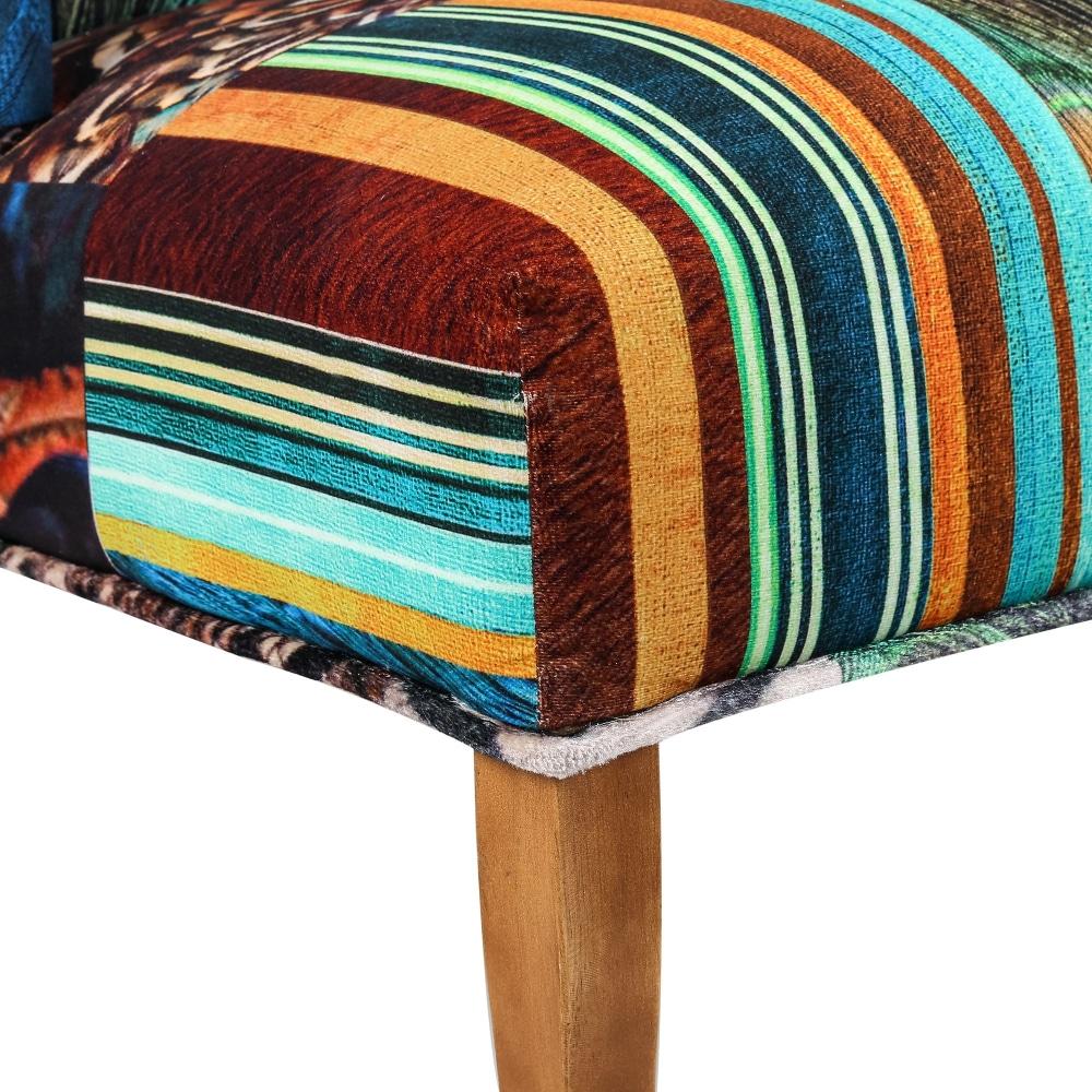 Serenity Bird Fabric Vevet 2 - Seater Sofa LoveSeat Fast shipping On sale