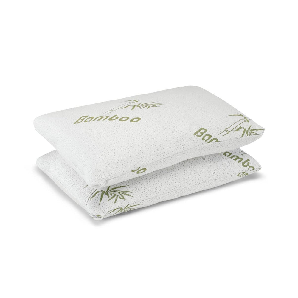 Set of 2 Bamboo Memory Foam Pillows - Large Pillow Fast shipping On sale